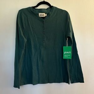 Pact Waffle Knit Henley - M